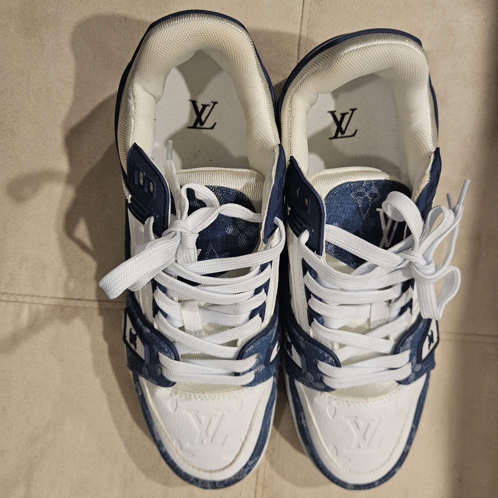 Louis Vuitton Blue and White Sneakers
